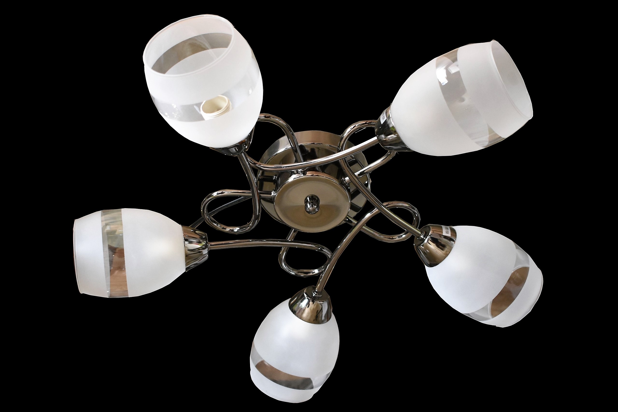 LAMPA PLAFON żyrandol Czarny Chrom PROMOCJA! Rodzaj plafon