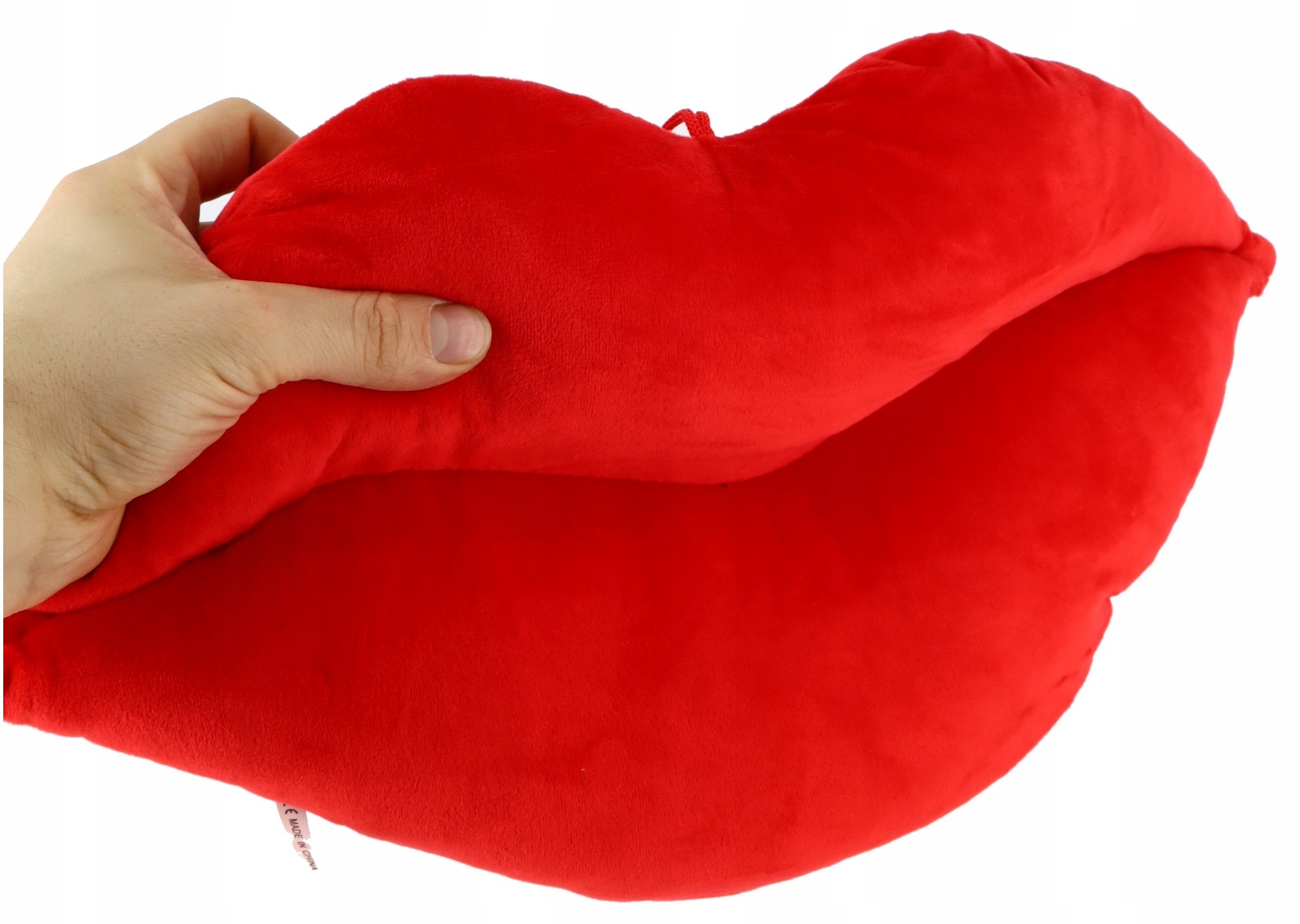 Polštář péřová velká Ústa Červená dárek k Valentýnu 50 cm