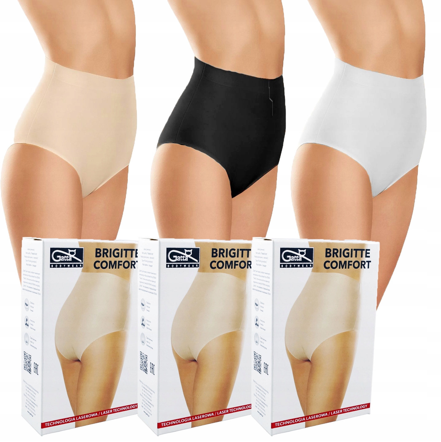 

3szt. Gatta Majtki Figi Brigitte Comfort laser L