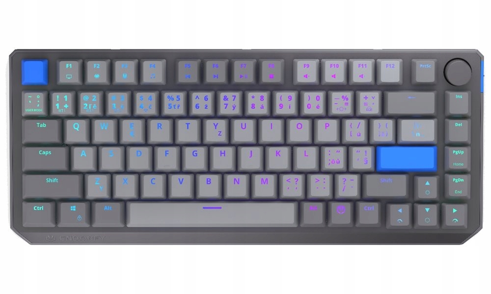 Endorfy mechanická klávesnice Thock V2 75% bezdrátová Argb yellow sw