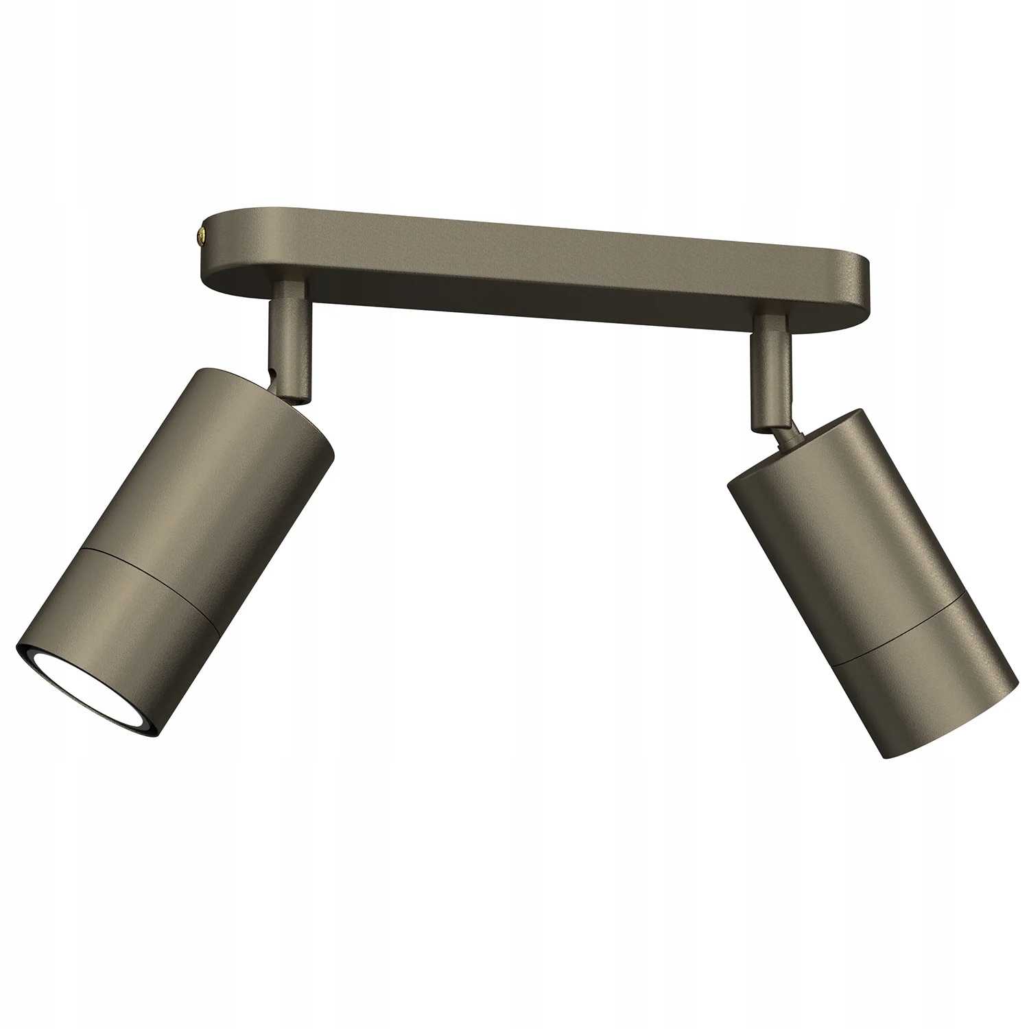 Stropní svítidlo na stěnu 2 reflektory, dvojitá zlatá lišta 24 cm Luminex