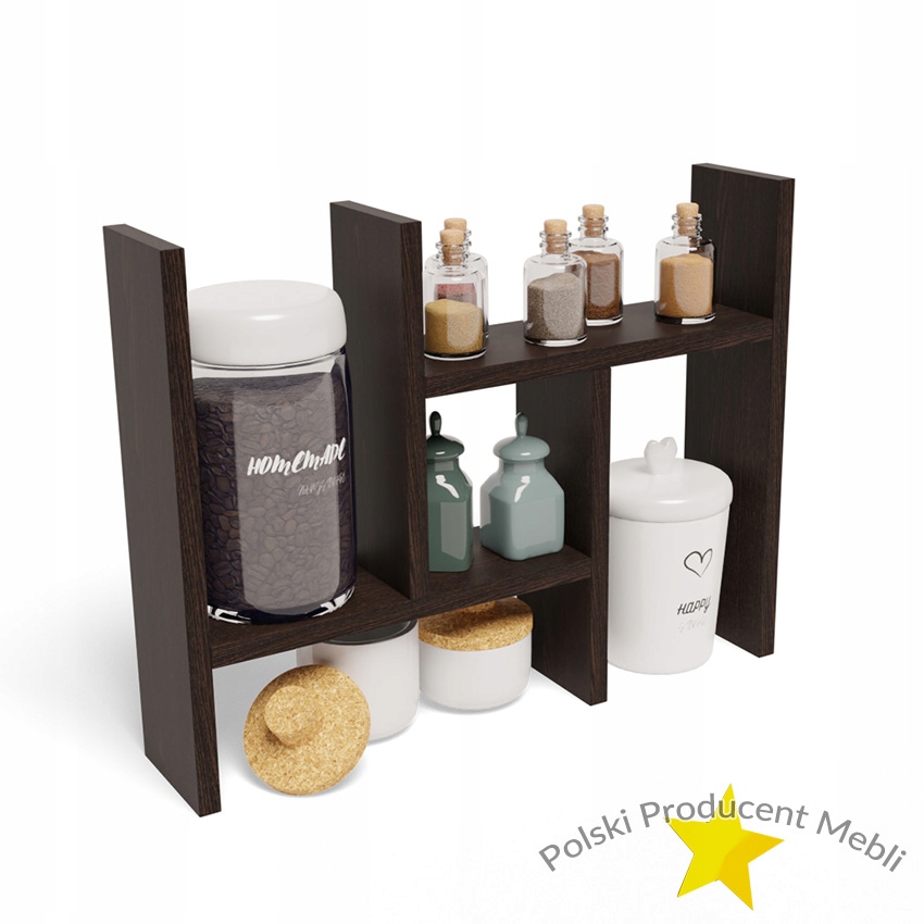 PÓŁKA KUCHENNA REGAŁ NA BLAT WENGE PŁYTA 18 mm