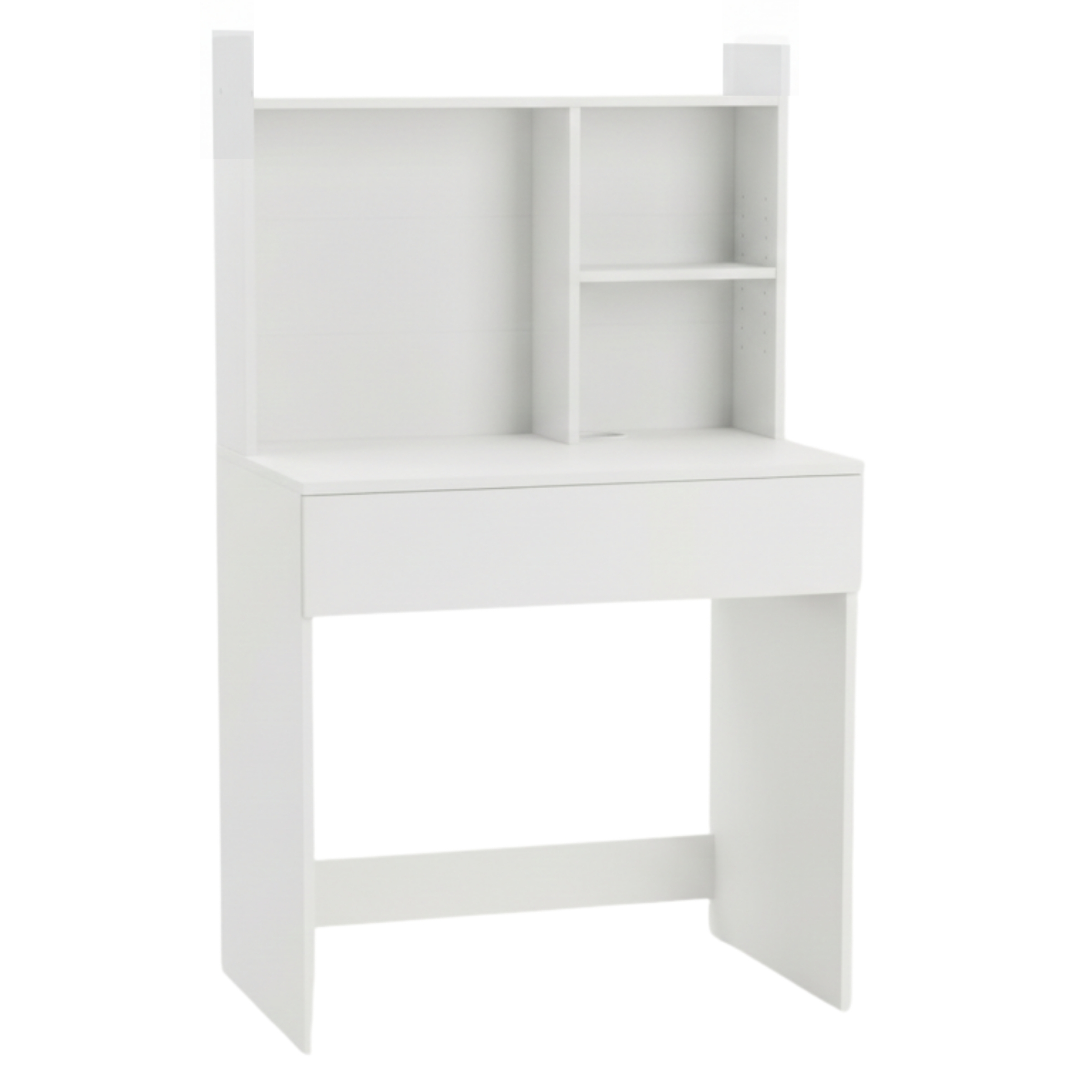 Počítačový Stůl Bílý S Nástavcem A Zásuvkou, Prostorný, 90 CM, Snadná Montáž