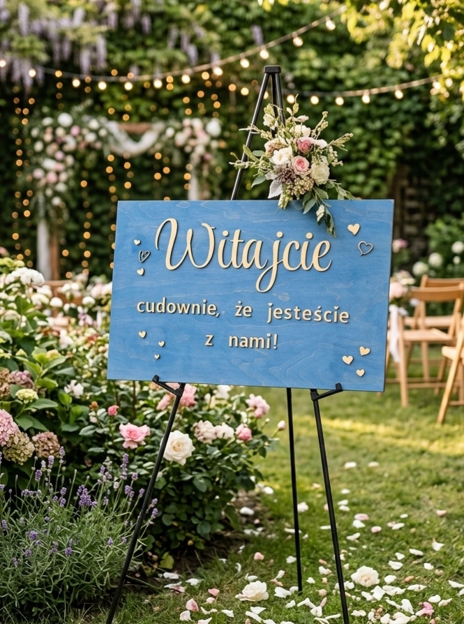 Uvítací tabule pro svatební hosty svatba svatební hostina svatební dekorace Ahoj