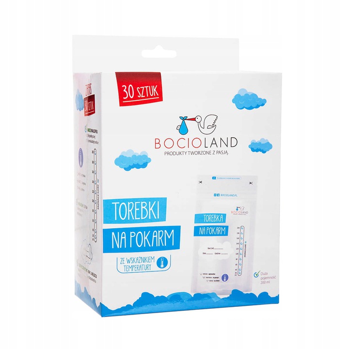 

Bocioland Woreczki na Pokarm Mleko Mrożenia x30
