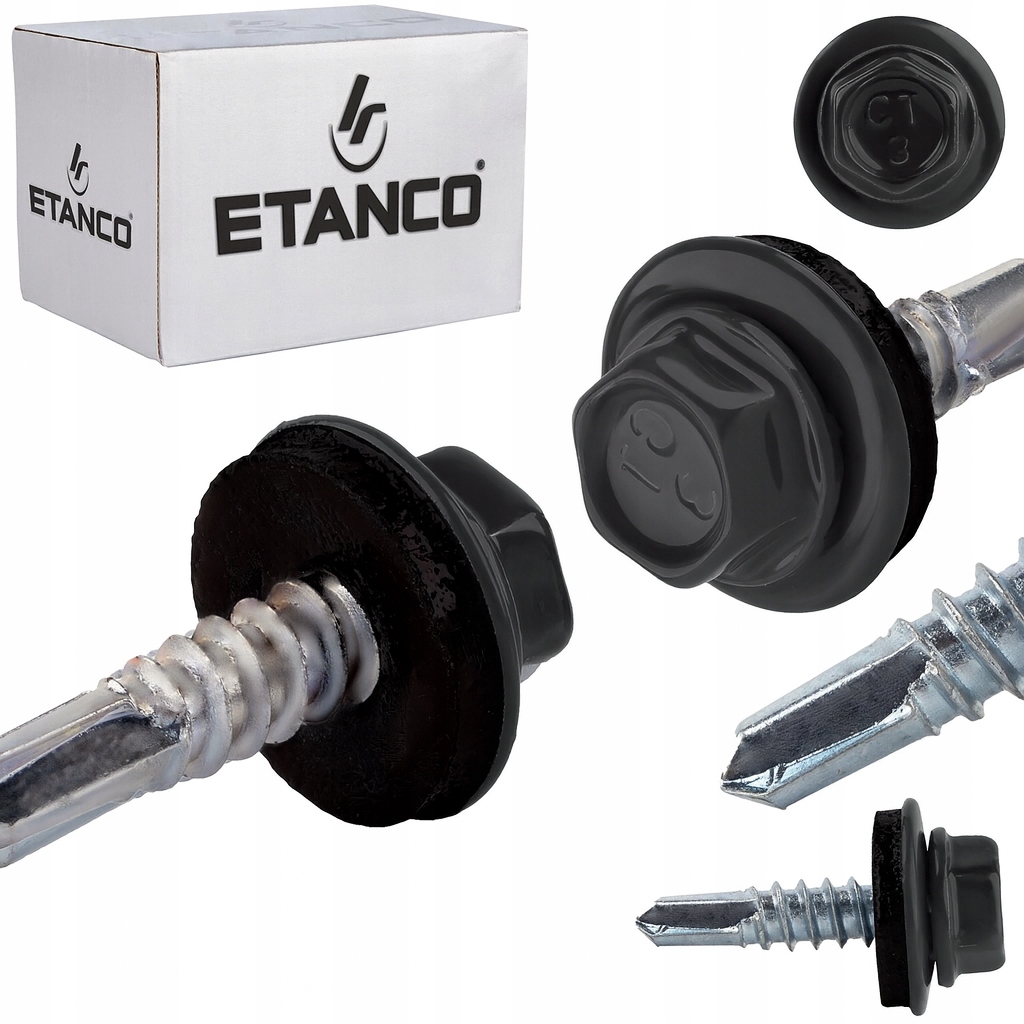 Samovrtné šrouby do oceli a kovu Etanco GT5 5,5x25mm Ral 7022 250 ks
