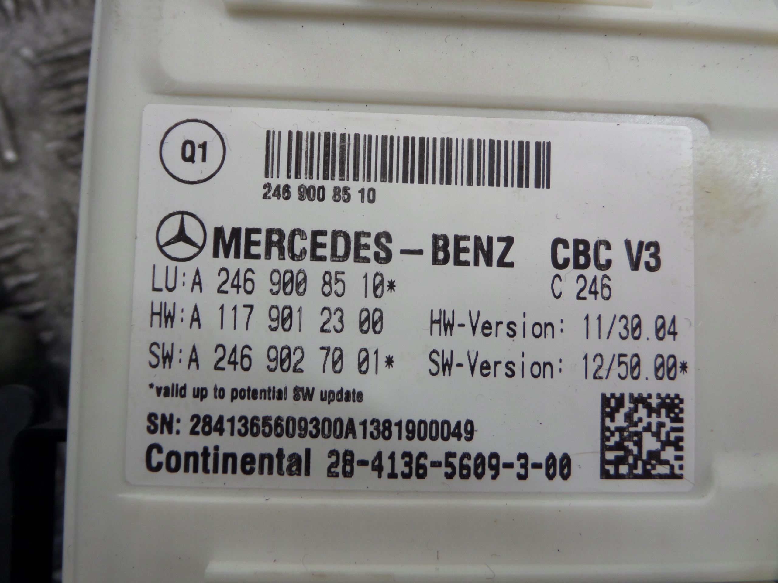 MERCEDES A W176 176 B W246 246 module control unit SAM KOMFORTU A2469008510