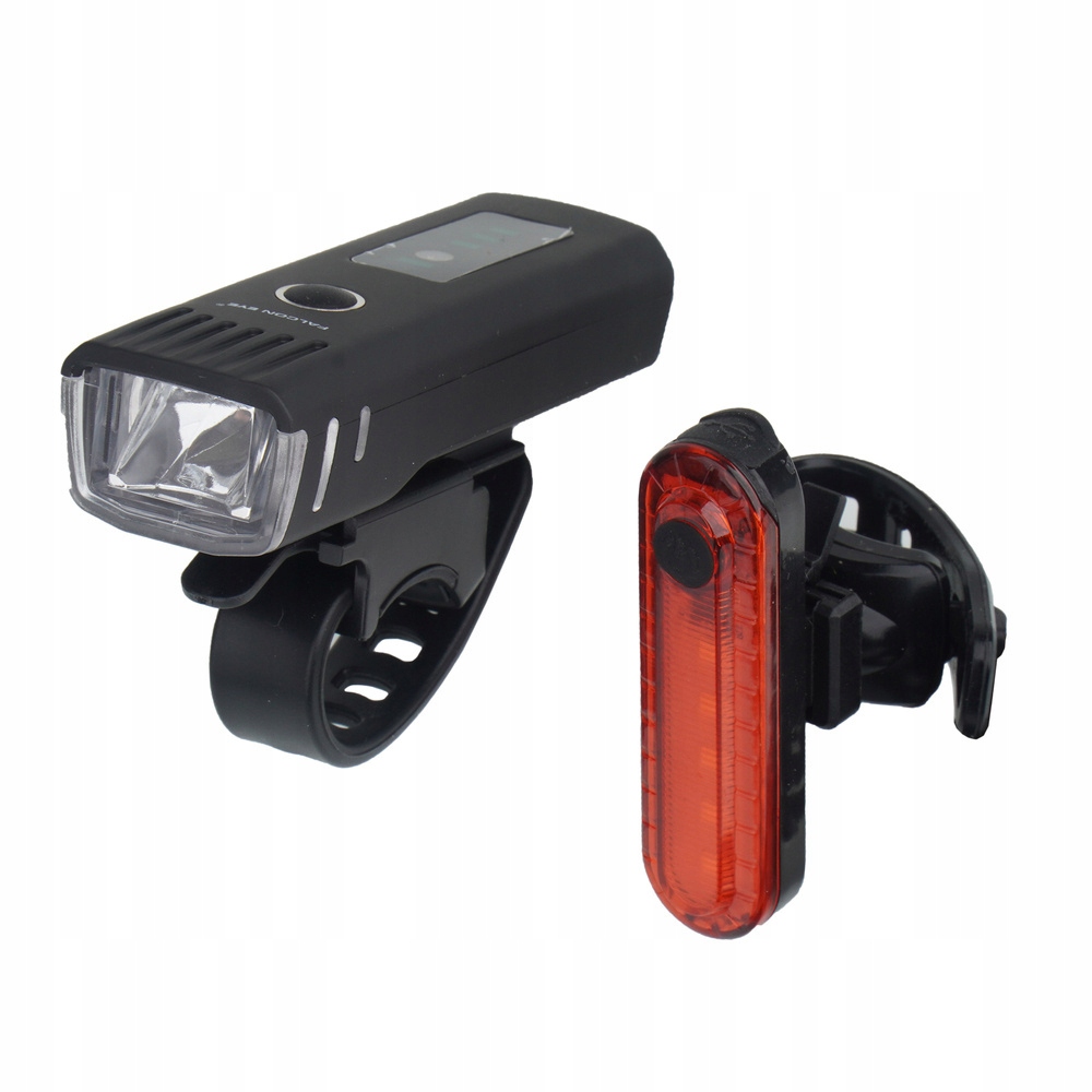 Falcon Eye Zestaw lamp rowerowych City 250 lm/10 lm Czarny/Czerwony