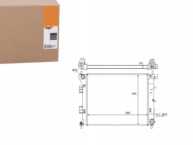 NRF CHŁODNICA WODY HYUNDAI I30 1.4 CRDI (GD)