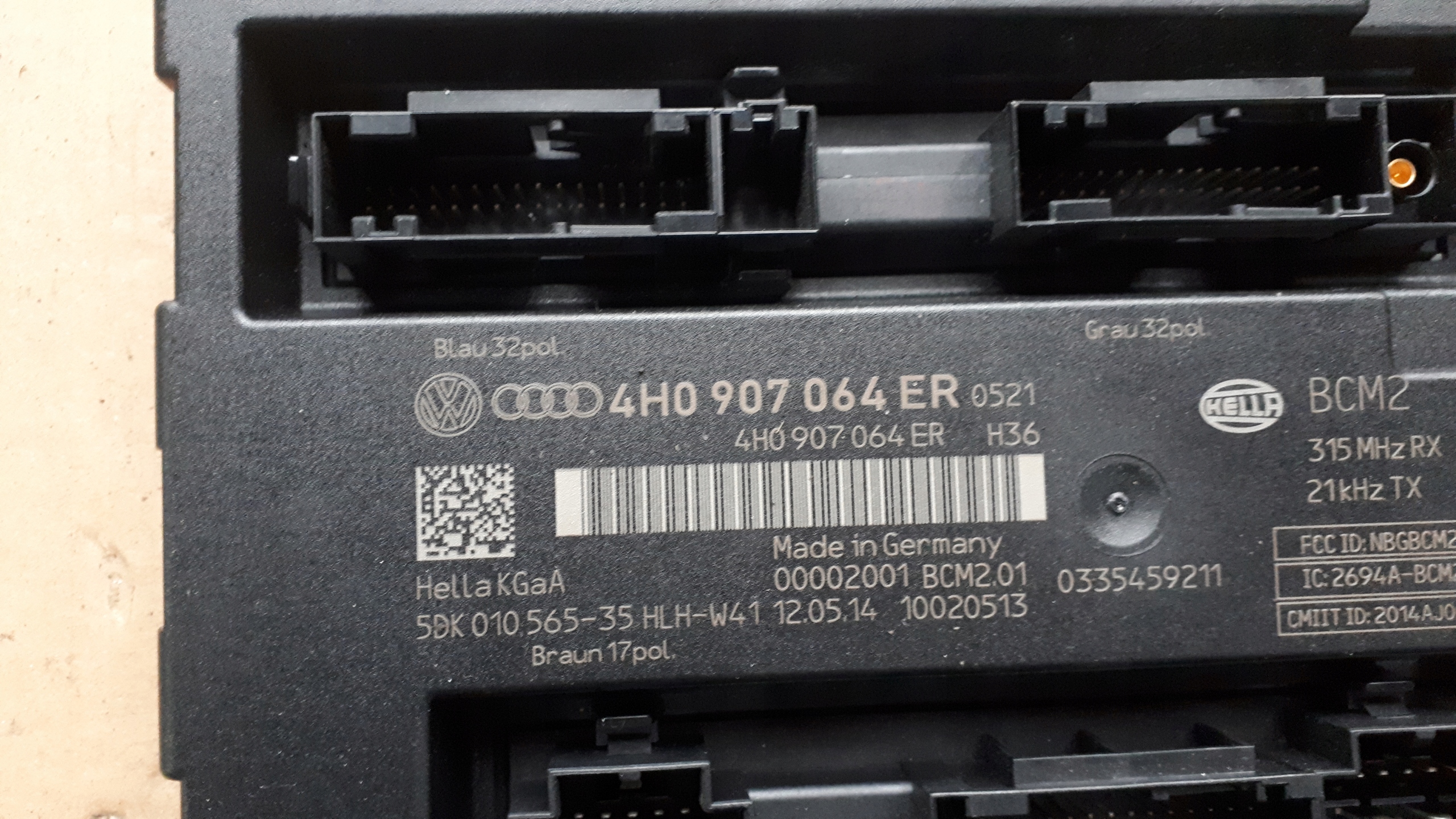 A6 C7 4G module control unit KOMFORTU 4H0907064ER A7
