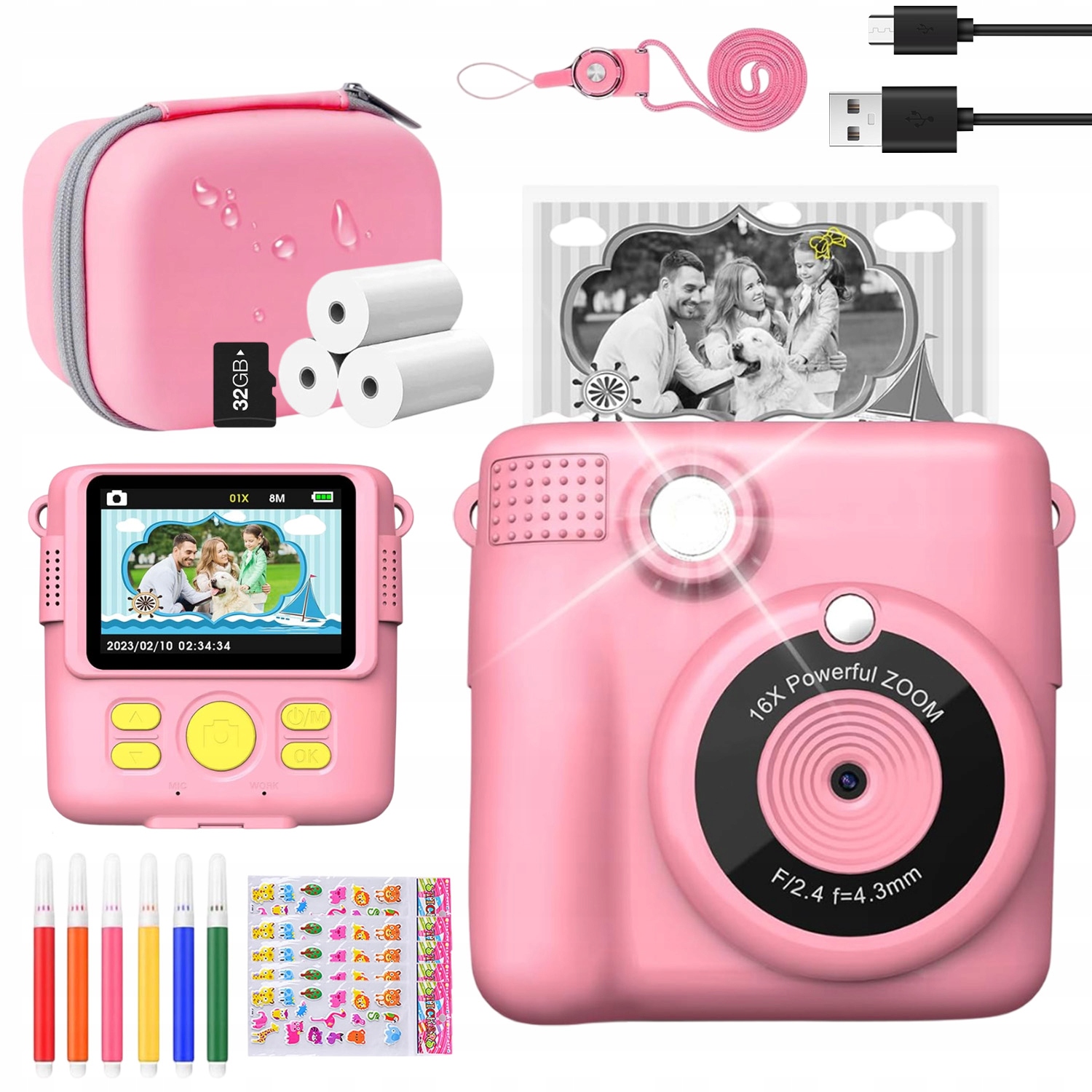 Digitální Instantní Fotoaparát Pro Děti S Tiskárnou Náplně