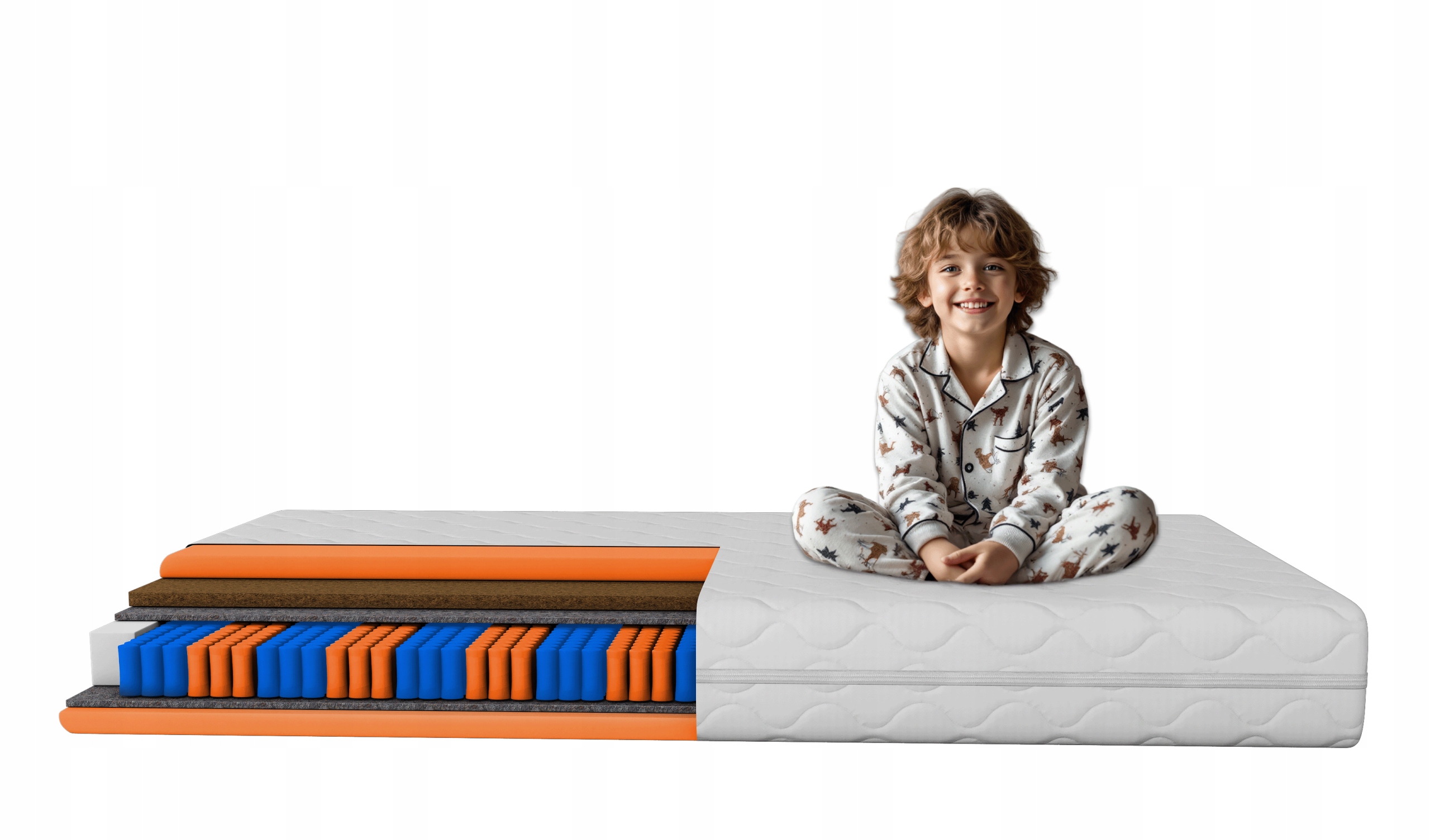 Detský matrac 80x180 Tiko Kids pre dieťa 17 cm, stredne tvrdý, vreckový