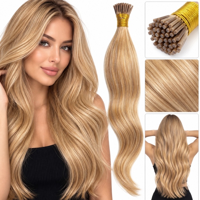 Włosy Doczepiane Keratynowe Naturalne Blond 52 Pasma Przedłużanie 50g