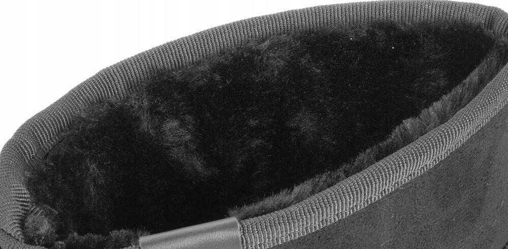 7898 CZARNE OCIEPLANE BOTKI ŚNIEGOWCE FUTERKO CIEPŁE KOZAKI ZIMOWE 39 Materiał wkładki inny