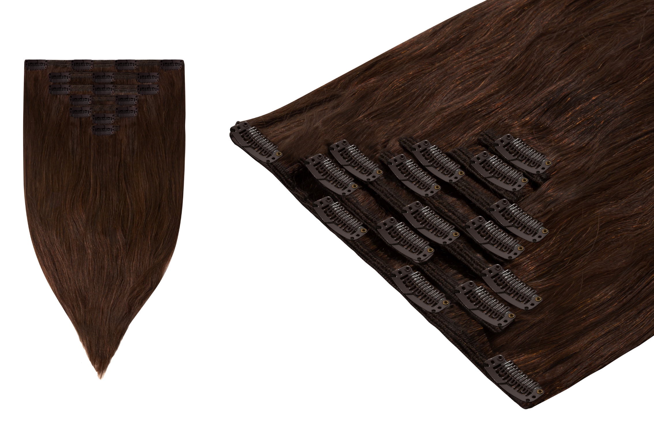 Clip In Příčesek Do Vlasů Přírodní Připínáčky Klipsy 50 cm 7 pásků 140 g BestHair