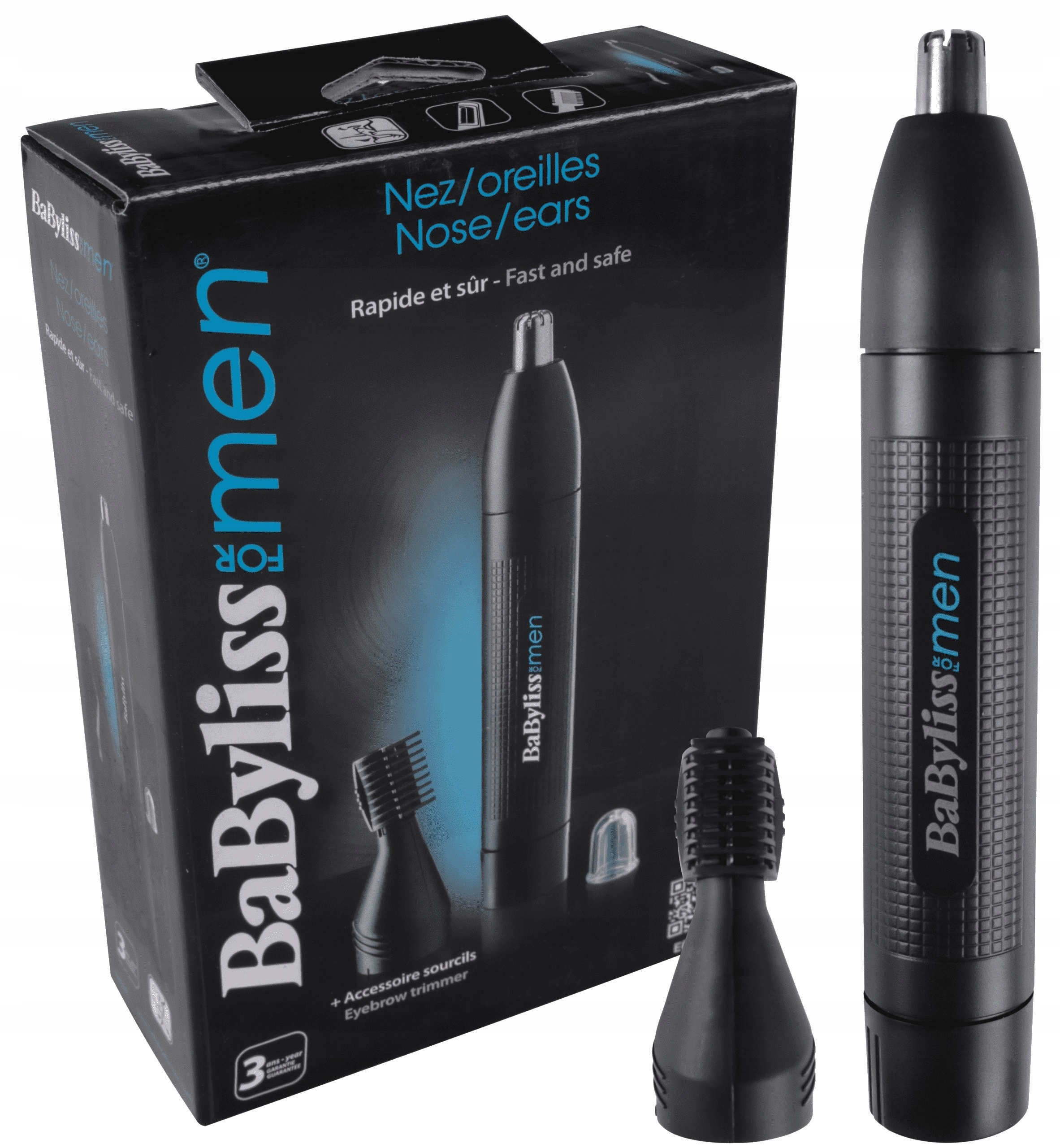 Trymer Babyliss E652E Do Nosa Uszu Brwi Czarny