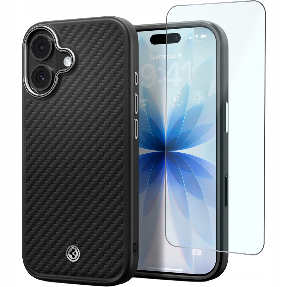 Etui do iPhone 17, Spigen Enzo Aramid T do MagSafe aramidowe plecki szkło