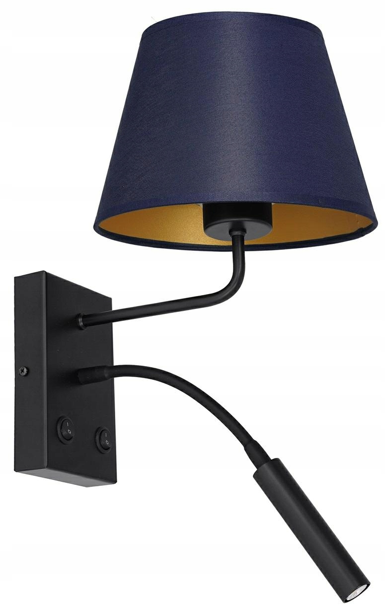 Nástenná lampa Arden modrá zlatý kužeľ 1xE27+G9 nastaviteľná
