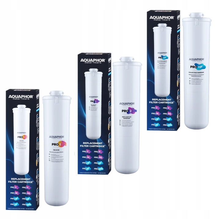 zestaw wkładów filtra wody Aquaphor Eco Pro Pro1 Pro2 ProHF 3szt