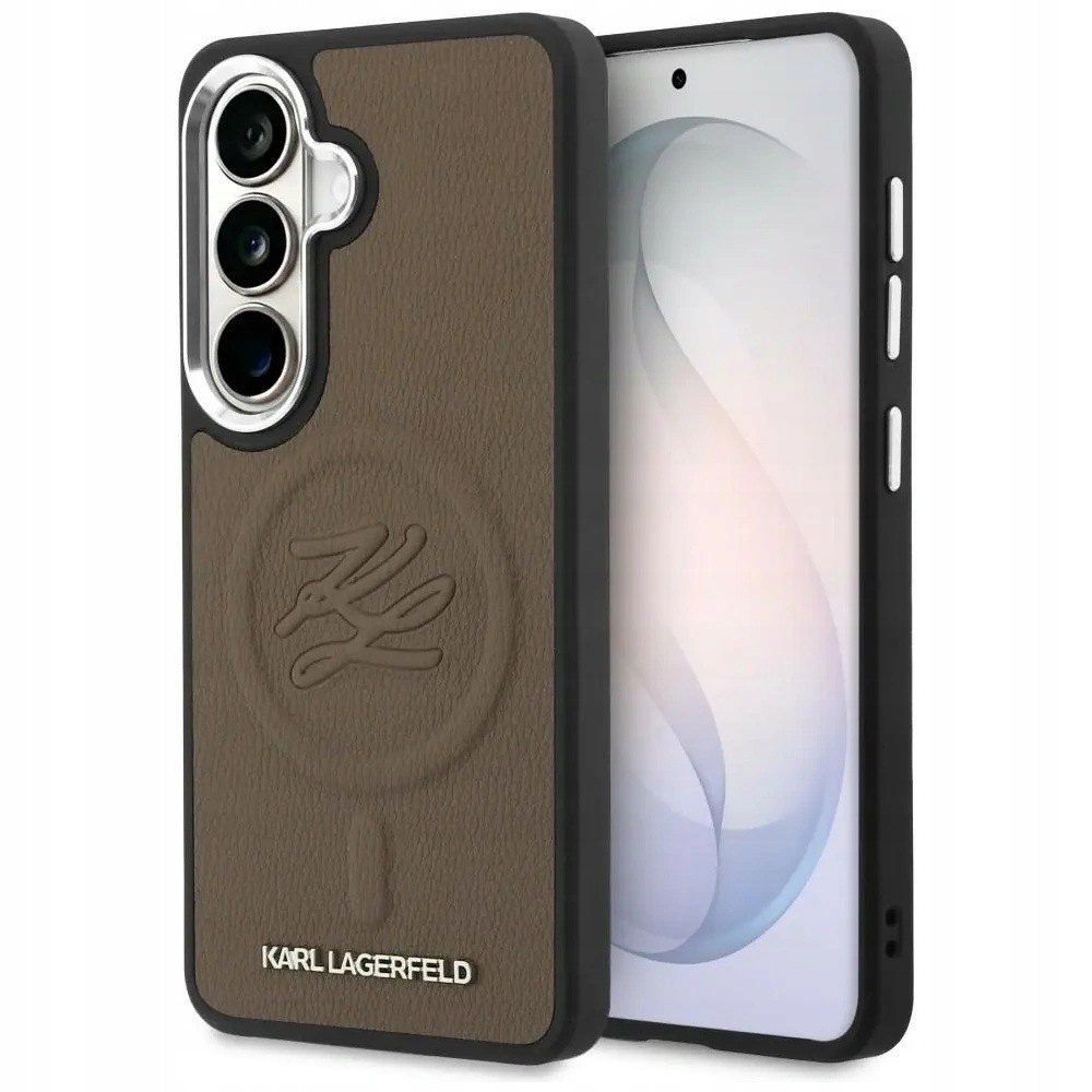 Pouzdro Karl Lagerfeld Embossed Ring Initials MagSafe Galaxy S26 hnědé