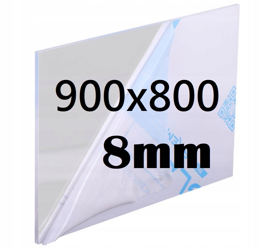 Plexi Plexi Plexi Plexa na míru 90 cm x 80 cm x 8 mm