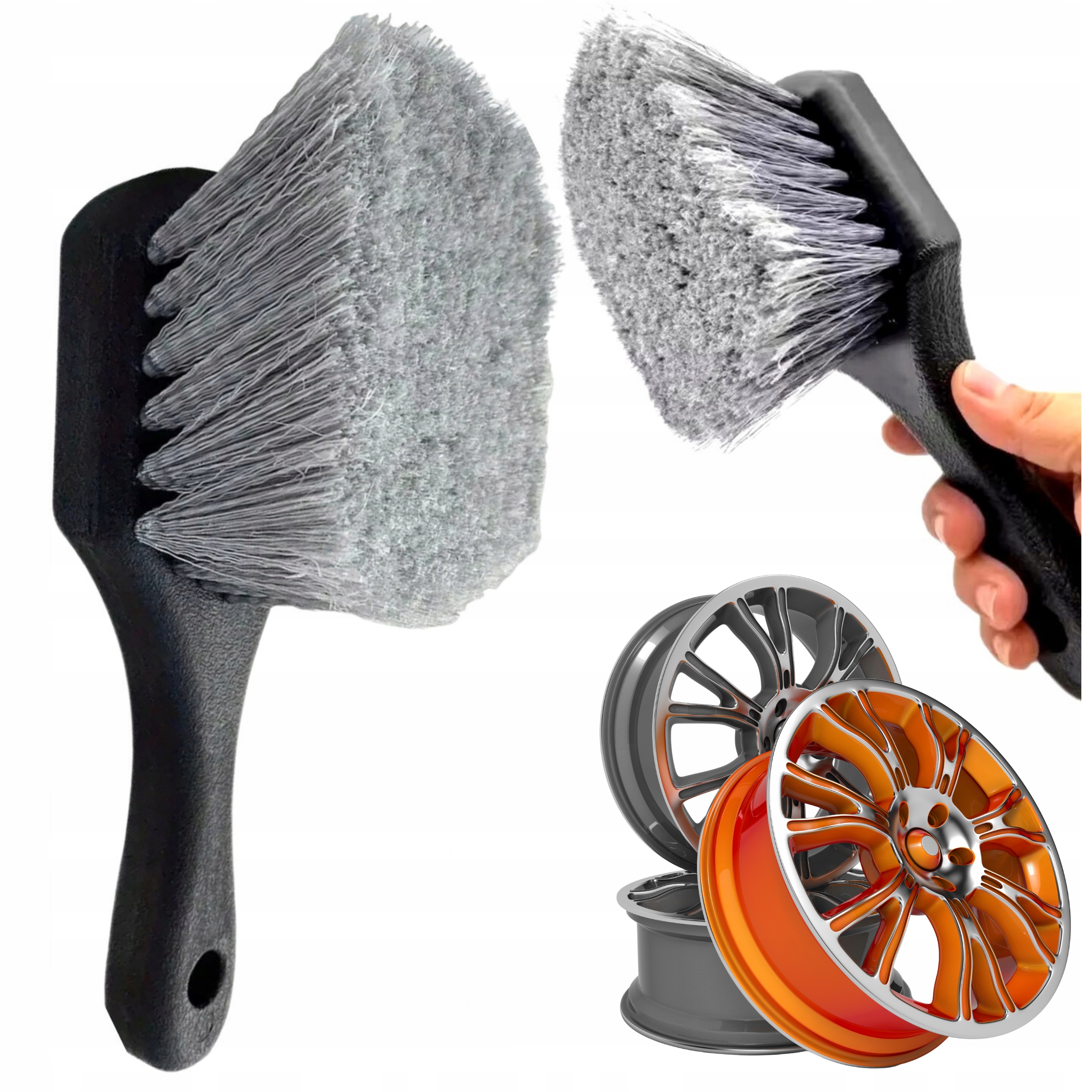 Szczotka Do Czyszczenia Mycia Opon Kół Felg Miękka Delikatna Wytrzymała