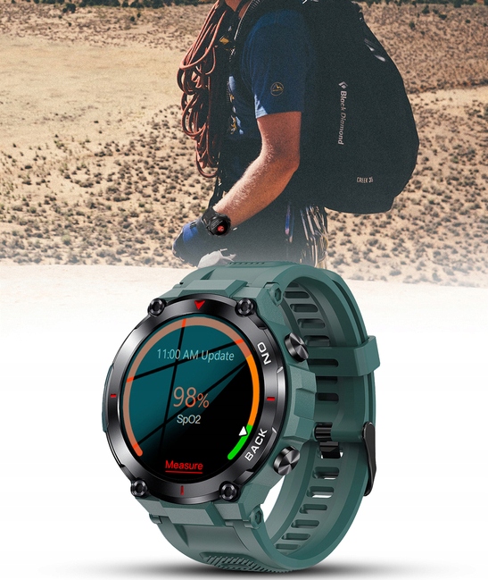SMARTWATCH Z GPS ZEGAREK MĘSKI SPORTOWY MOCNA BATERIA 480mAh + ŁADOWARKA Kompatybilność systemowa Android iOS