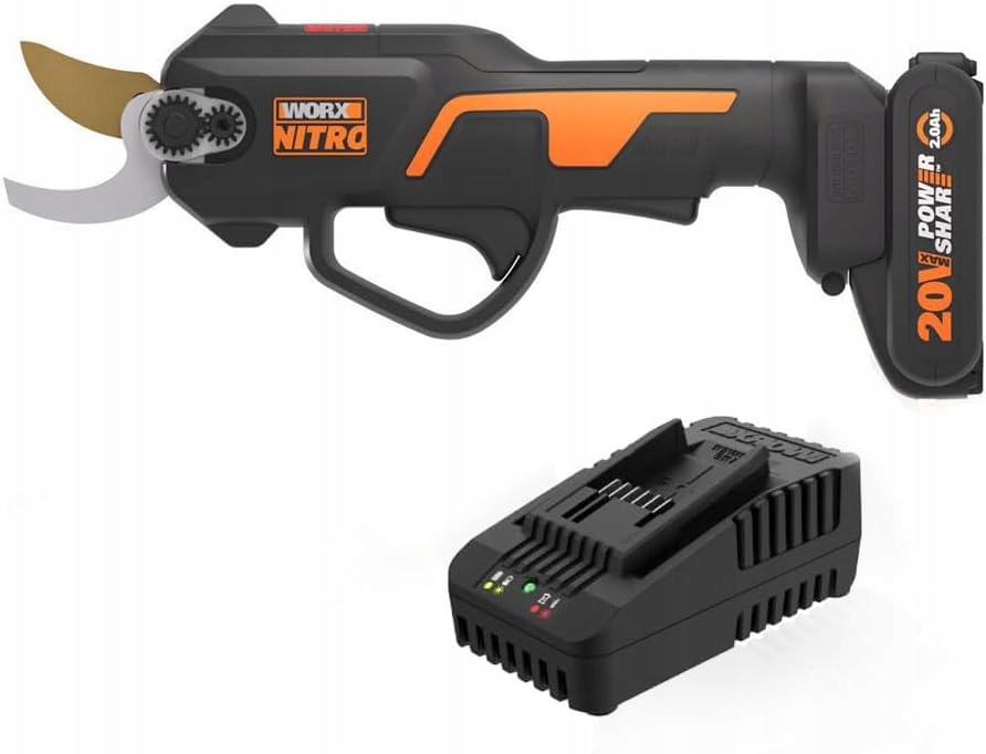 Elektrické Nůžky Na Větve Worx 20V Akumulátor 4Ah Sada