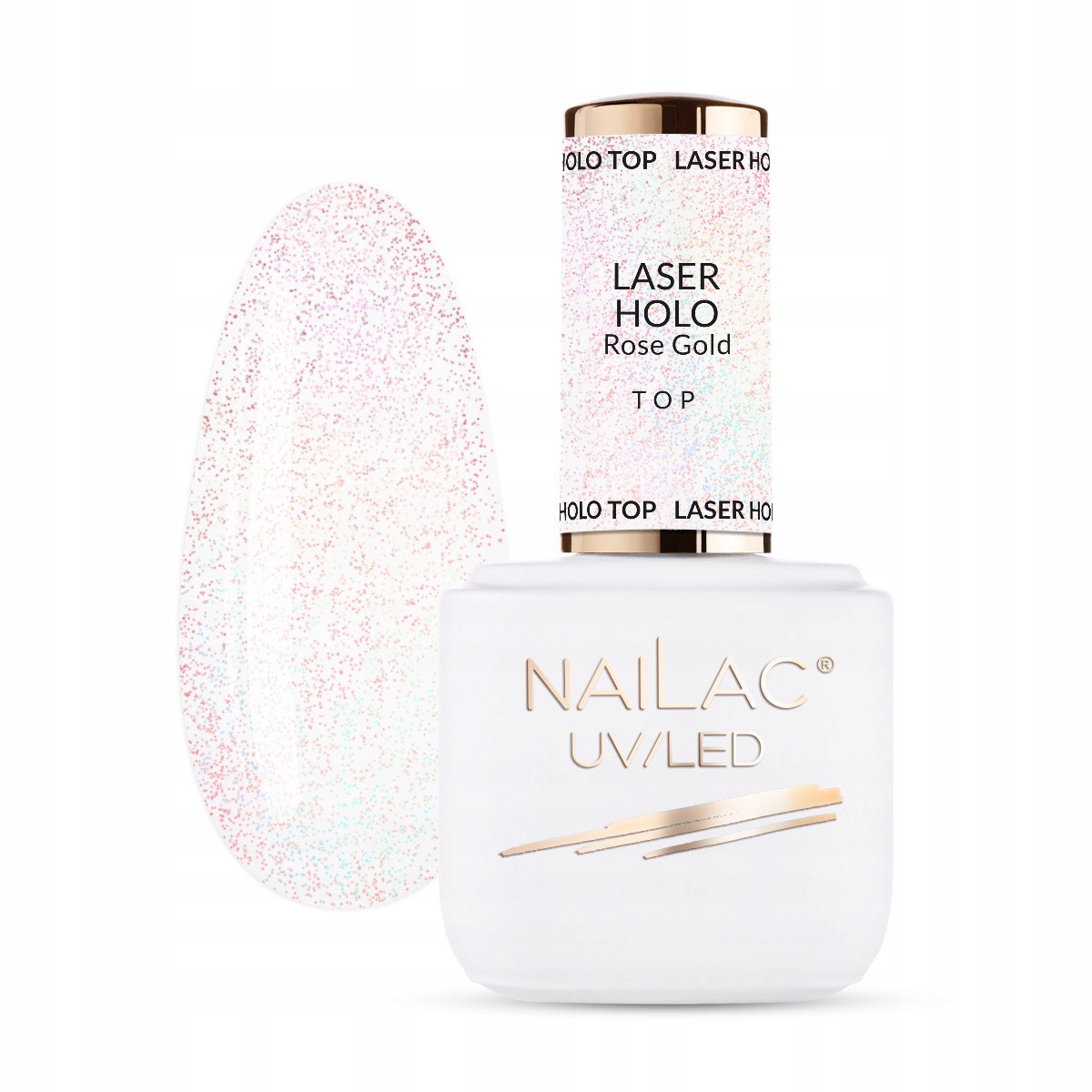 

Top hybrydowy Laser Holo Top Rose Gold 7ml NaiLac