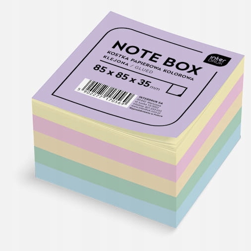 

Kostka kolorowa Notes Wkład klejona Interdruk