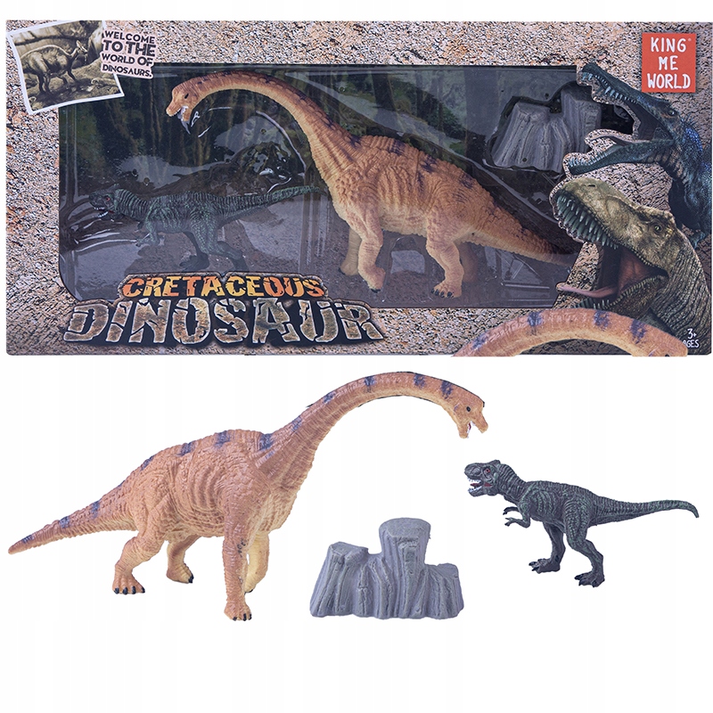 

Dinozaury Figurki Tyranozaur Brachiozaur Wulkan