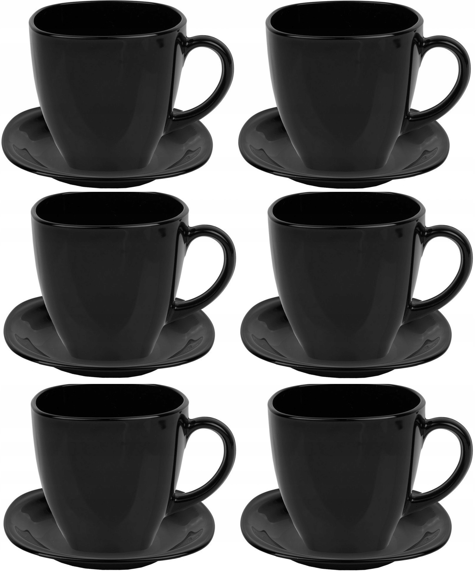 Serwis herbaciano-kawowy 220ml Luminarc Carine Black 12el