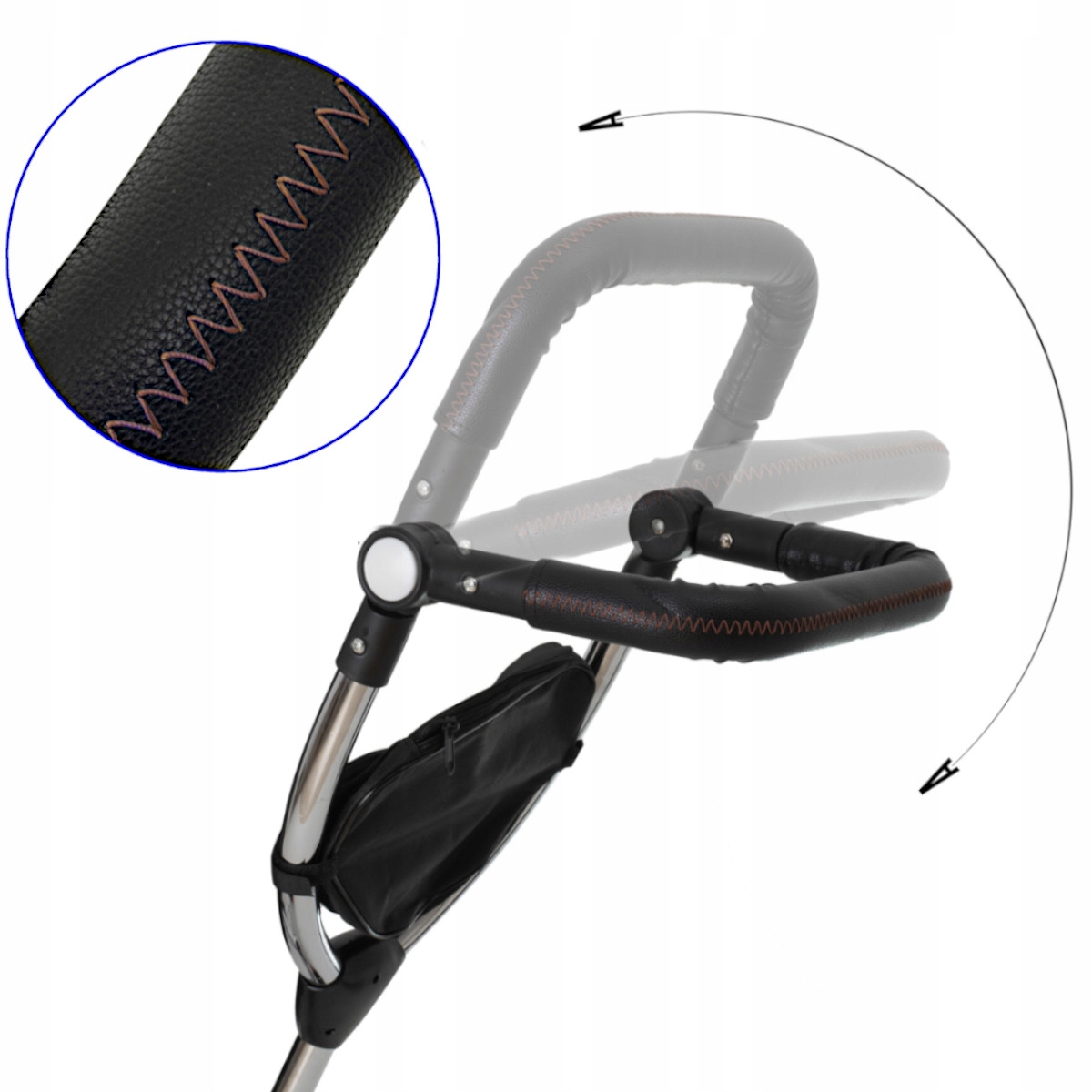 ROWEREK TRÓJKOŁOWY TRIKE FIX V3 SPACERÓWKA Z DASZKIEM OBRACANY CZARNY XL Hamulec Tył