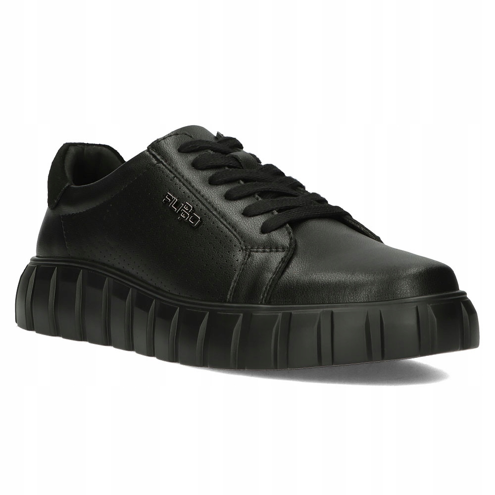 Sneakersy męskie buty skórzane Filippo czarne r.43