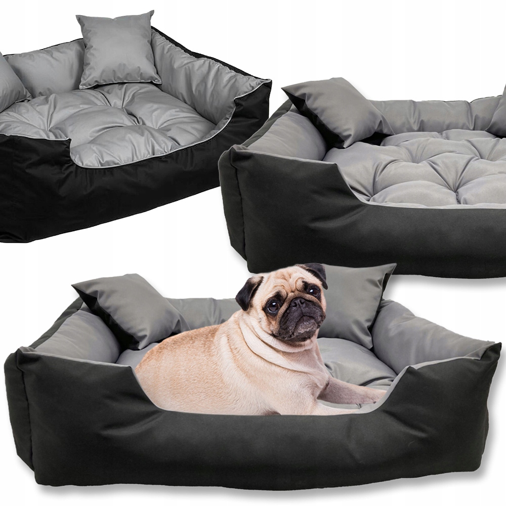 Pupilo Legowisko Dla Psa Kota Posłanie Szare Poduszki Kanapa 80x60cm XL