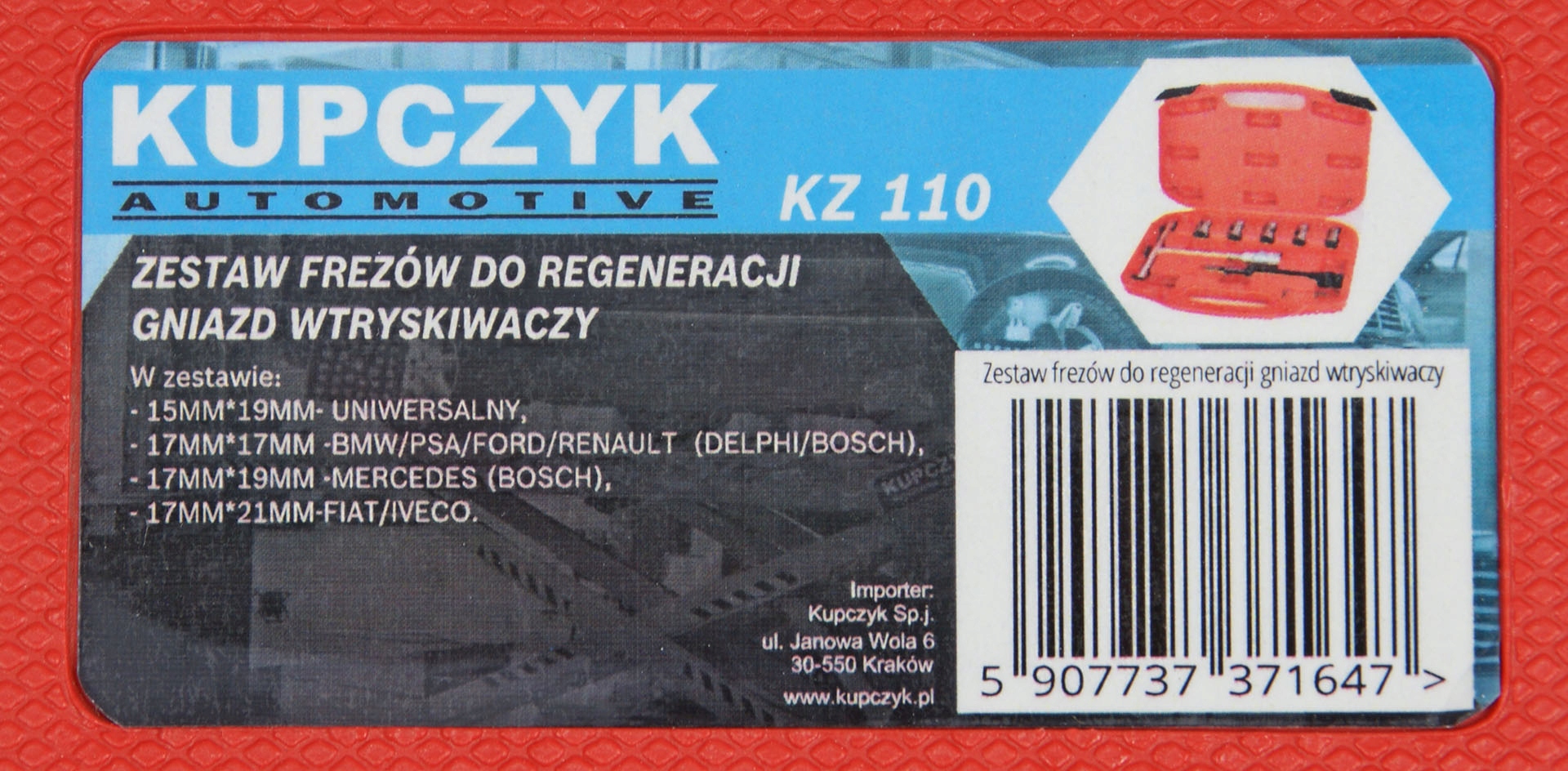 Frezy do regeneracji gniazd wtryskiwaczy KZ110 Producent code KZ110