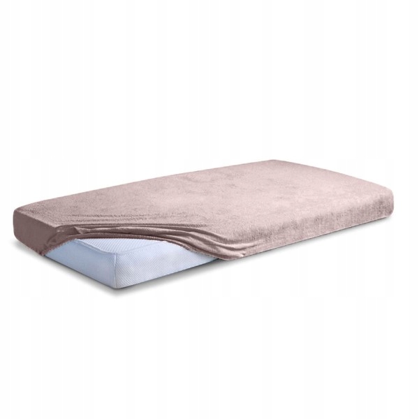 Froté prostěradlo s gumičkou 160x200 růžové pudrové Premium