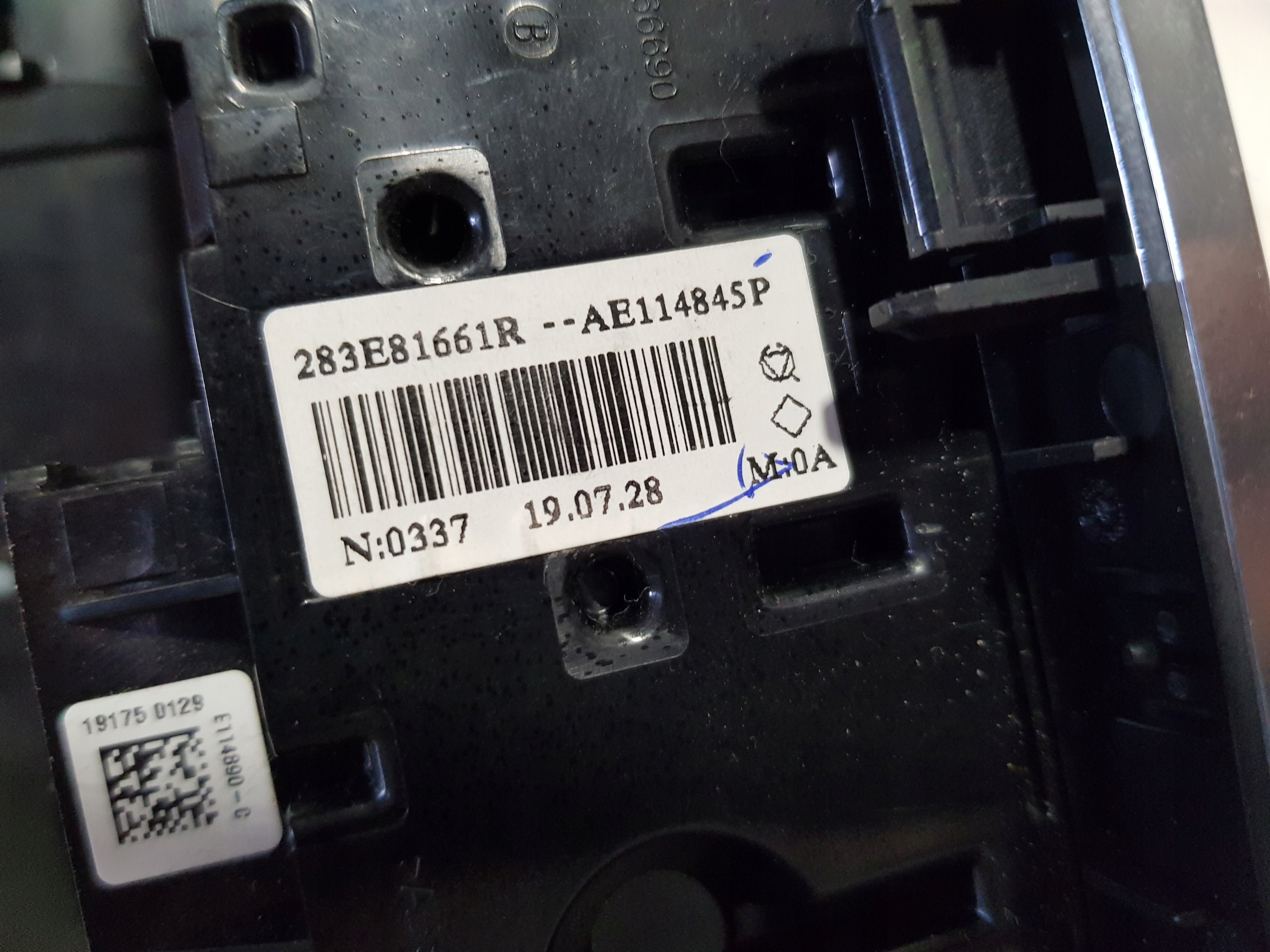 PANEL klími klimatizaci RENAULT ZOE 283E81661R