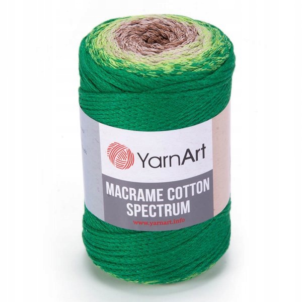 YarnArt Macrame Cotton Spectrum 1322 zelená 4 x 250 g šňůra sada 225 m