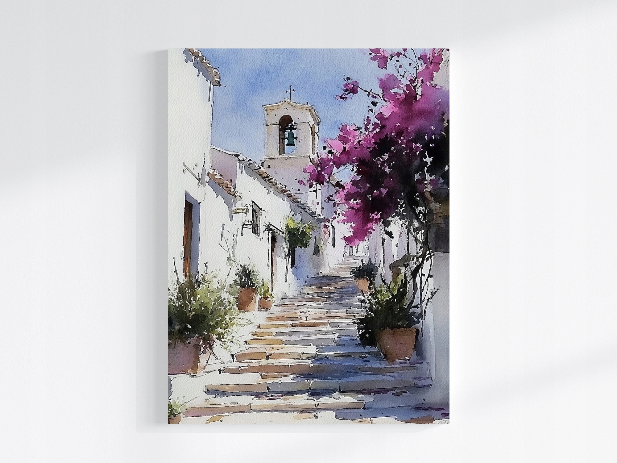 Obraz Na Plátně Canvas Městečko Jižní Ulice Schody Léto 60x80