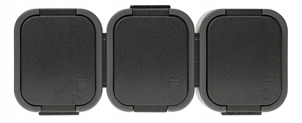 Abex Trojitá zástrčková zásuvka NT-316B2 3x2P+Z IP54 Šedo-černá 1 ks