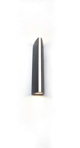 Lutec Leo Čierna fasádna nástenná lampa IP54 Led 14W 870lm