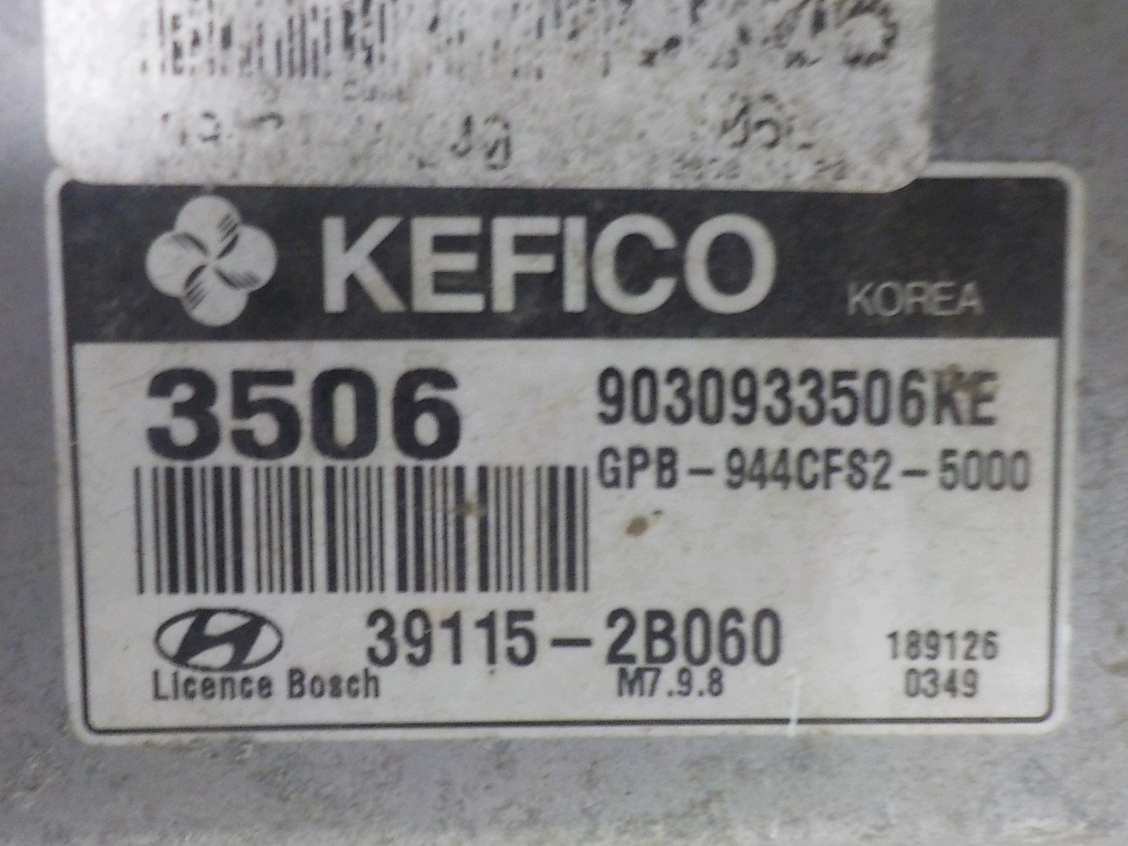 HYUNDAI computer control unit 9030933506KE 39115-2B060
