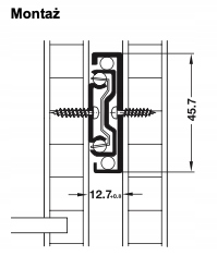 PROWADNICA KULKOWA HAFELE SZUFLAD 350 CICHY DOMYK Marka Hafele