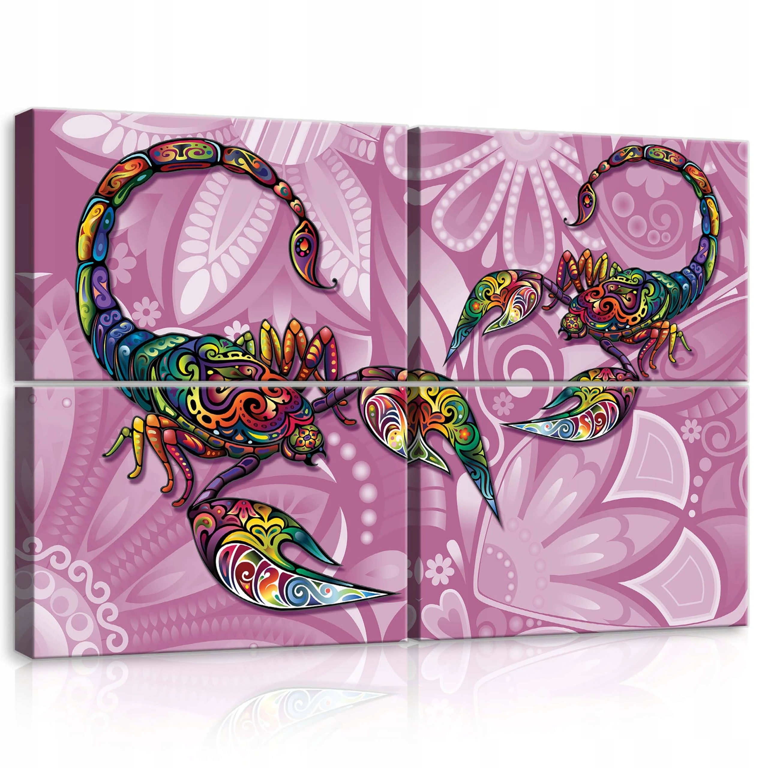 Obraz 120x80 Škorpión farebný ornament vzor jasná dekoratívna fantázia