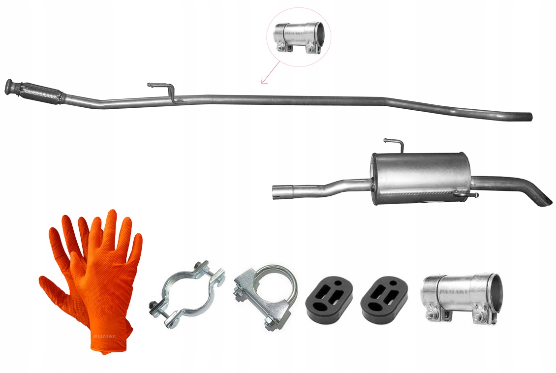 Peugeot 206+ 1.4 HDi 50 kW (2009-6/2013) Hatchback Trubka Tlumič