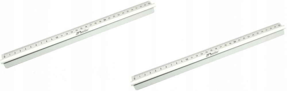 

Linijka aluminiowa Leniar z uchwytem 30cm x 2 szt