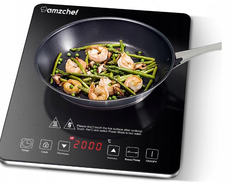 Jednodílná kuchyňská indukční varná deska Amzchef s ultratenkou konstrukcí