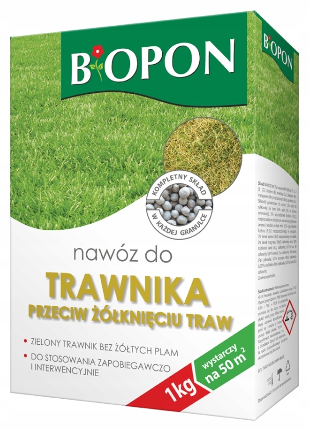 

Nawóz do trawnika przeciw żółknięciu 1 kg Bopon
