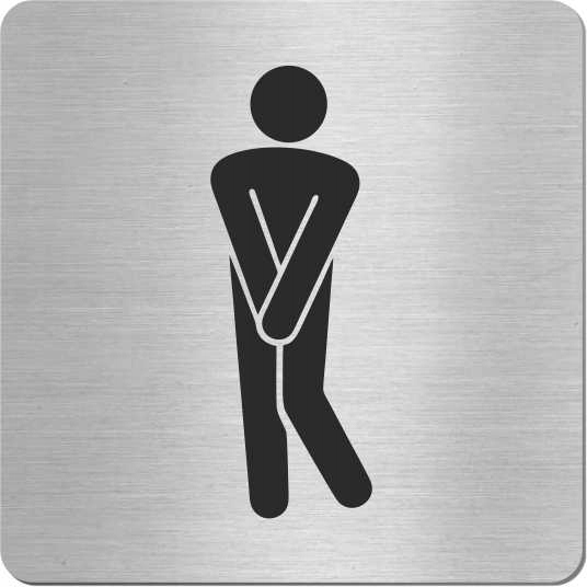 Tabliczka TOALETA MĘSKA WC inox STAL NIERDZEWNA